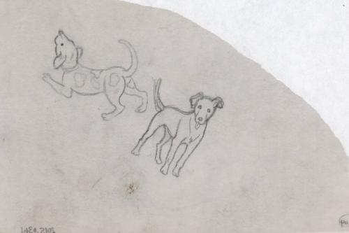 (104) untitled [sketch, two dogs]