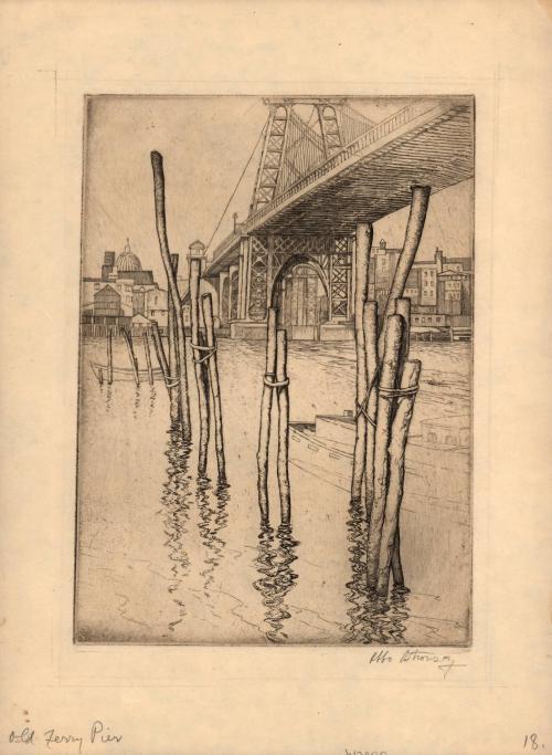 Old Ferry Pier (Process Set - The Williamsburgh Bridge, New York)