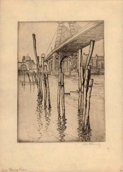 Old Ferry Pier (Process Set - The Williamsburgh Bridge, New York)