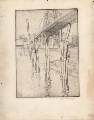 Old Ferry Pier (Process Set - The Williamsburgh Bridge, New York)