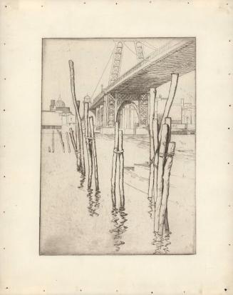 Old Ferry Pier (Process Set - The Williamsburgh Bridge, New York)