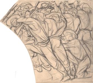 Mural Sketch, battle scene