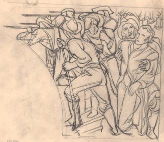 Mural Sketch, battle scene