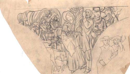 Mural Sketch, Pioneers