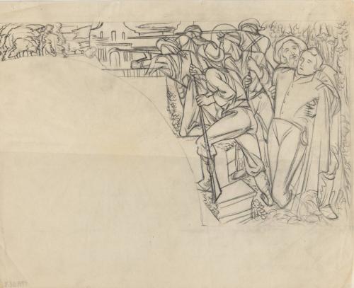 Mural Sketch, soldiers