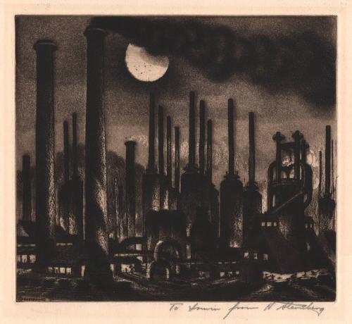 Smoke Stacks in the Moonlight