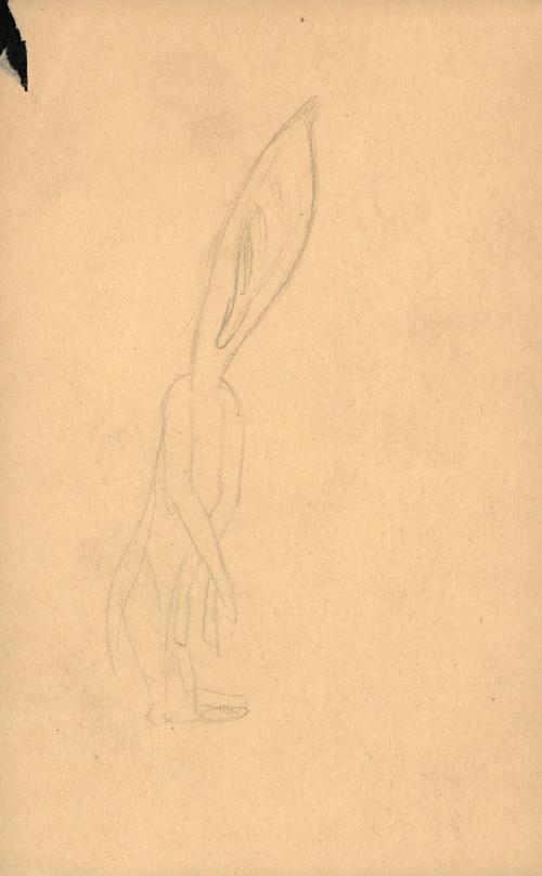 (31)  untitled [sketch, figure with ear-like head]