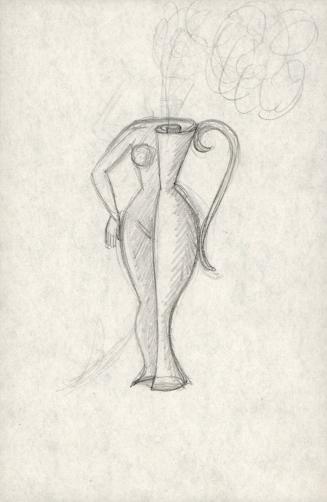 (32)  untitled [sketch, nude female figure/vase]