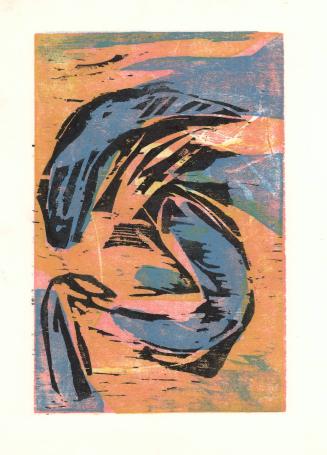 [Blue, black, yellow, and pink abstract]
