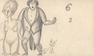 (58)  untitled [sketch, man and woman with cat]