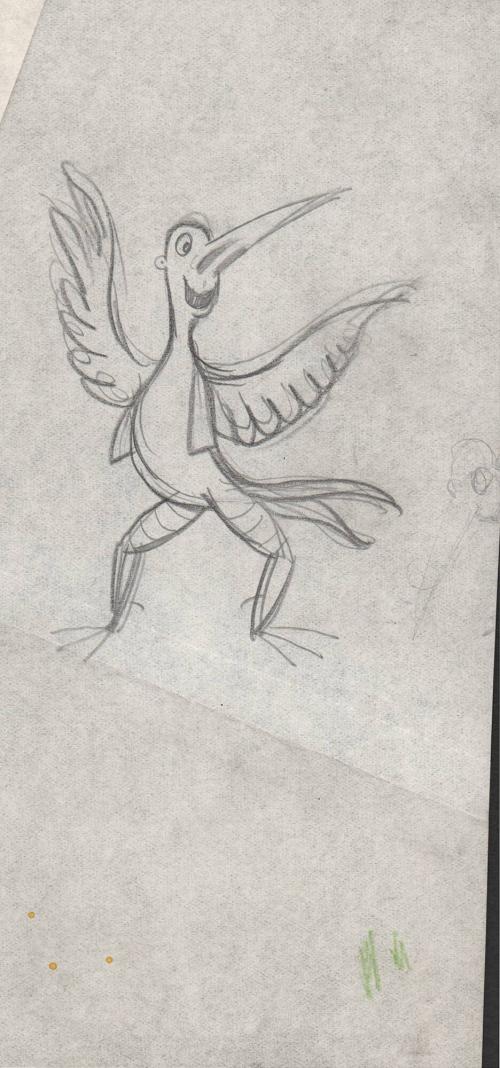 (139)  untitled [sketch, bird figure]