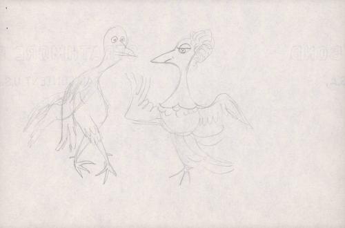 (160/3) “Strictly for the Birds”, untitled [sketch, 2 birds]