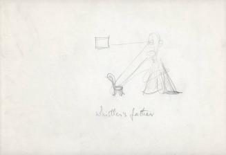 (181)  Whistler’s father [sketch, figure with chair]