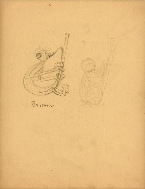 (191)  Bassoon [two sketches of bassoon creatures]