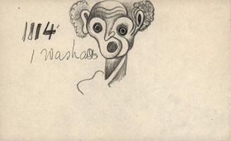 [Sketch of clown-like head]