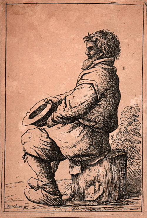 Peasant Seated on Stump