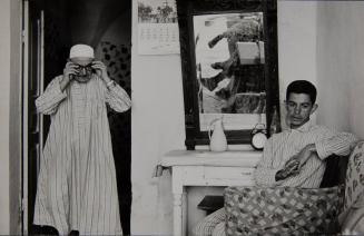 Arab family in their home in the Old City of Jerusalem, Israel