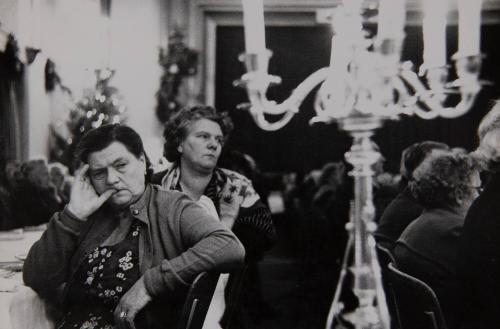 Christmas dinner for widows given by the Salvation Army, Amsterdam, Holland