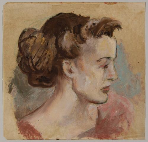 Untitled [portrait of a woman in pink]