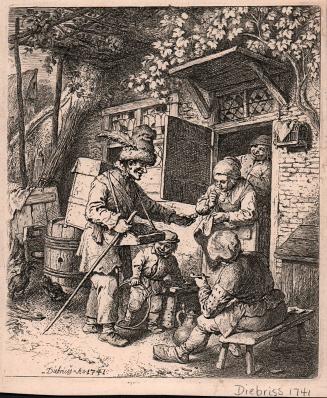 Peddler at Farmhouse Door