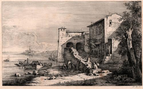 [Seaport with fort]