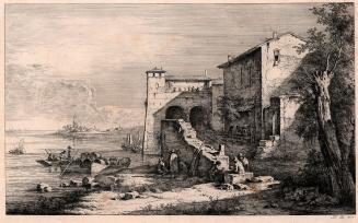 [Seaport with fort]