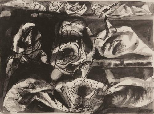 The field of human stumps and bushes