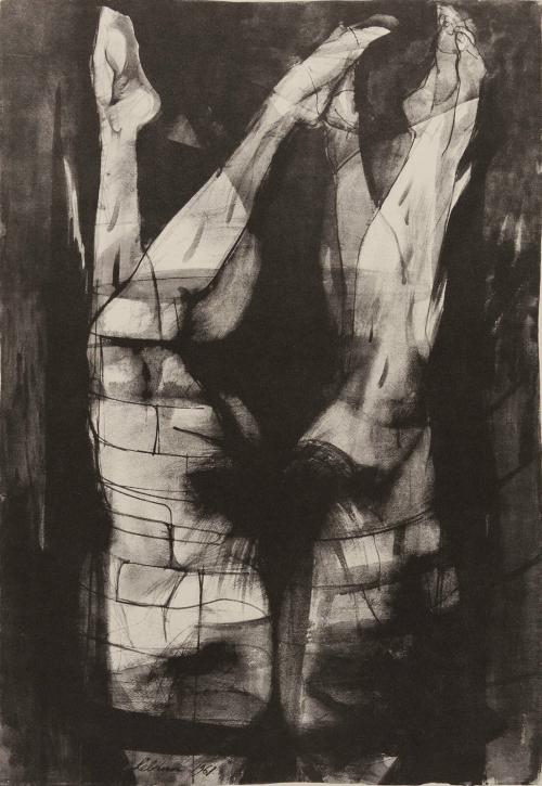 Two flaming half-figures