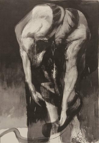 Metamorphosis of figure into snake