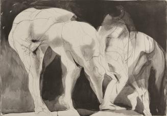 Figures running the gauntlet of wounds