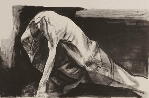 Reclining mutilated figure