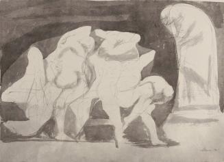 Circle of tormented souls; Dante looking on