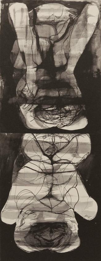 Long shade in frozen lake