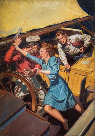 [Couple escapes from sailboat as pilot fires into the sky]