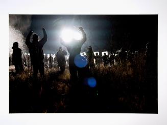 Water Protectors Praying at the Police Line, Nov. 20, 2016