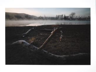 Lakota Prayer Ties Along the Cannonball River In the Morning Mist. Each Tie is Made with a Personal Prayer Offering