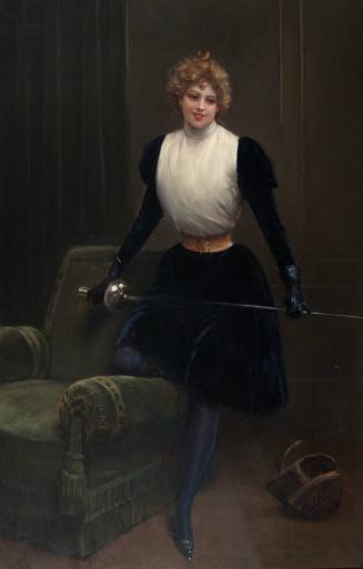 [Girl in fencing costume]