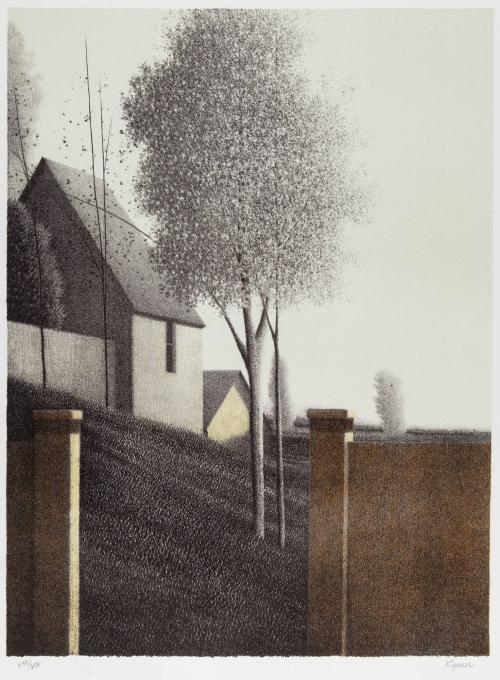 Gateposts and dusk