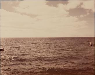 [Choppy water and sky]