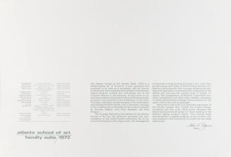 Atlanta School of Art Faculty Suite, 1972