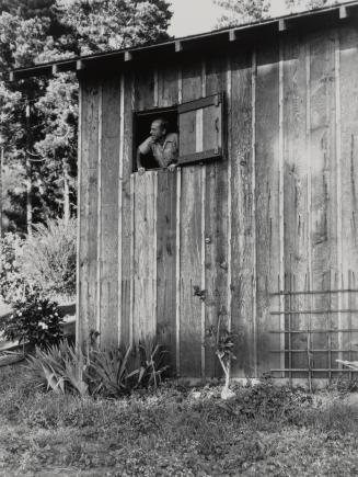 Edward Weston Looking Out of His Darkroom Window