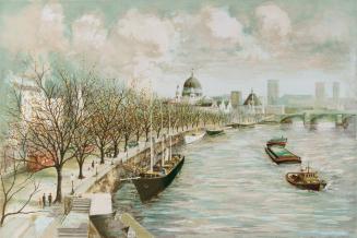 [Landscape with water and boats]