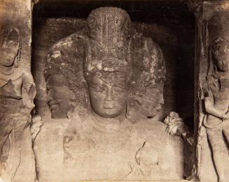Stone carving at Elephanta, India