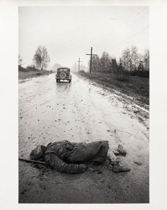 Soldier in the Road, Smolensk Front, 10 Minutes from Moscow