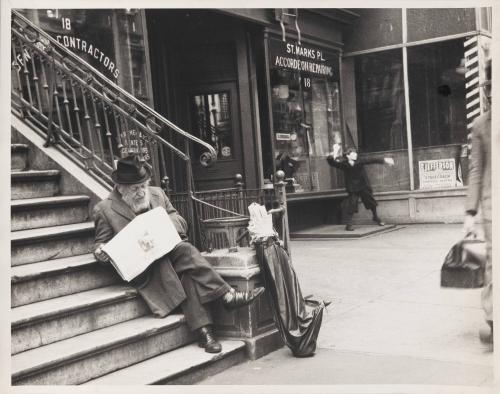 Work Done, A Flight Begun, Window Shade Repairman, St. Marks Avenue, New York City (Remembering the Photo League)
