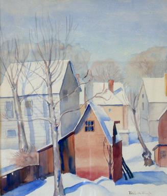 [Landscape with buildings in winter]