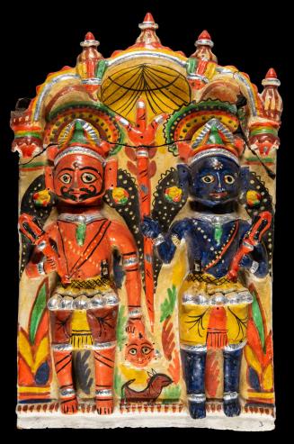 [Wall Plaque of Krishna and his brother Balrama]