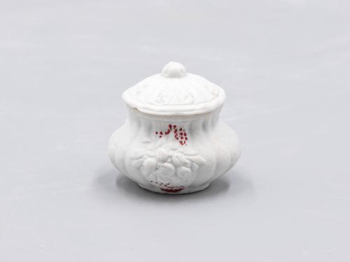 [Parian lidded toy sugar bowl]