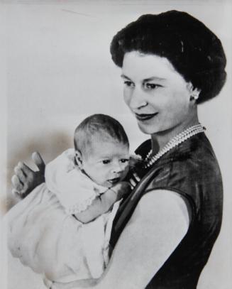 Queen Elizabeth held her new son, Andrew Albert Christian Edward, at Buckingham palace in London. The child, born Feb. 19, will be known as Prince Andrew.