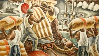 Mississippi Stevedores (mural sketch)